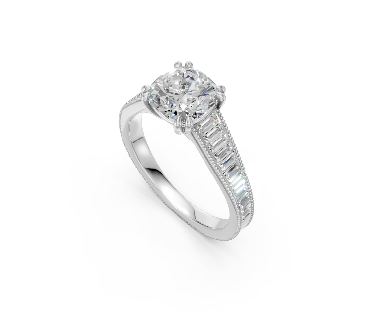 Cushion-Cut Diamond Vintage Ring