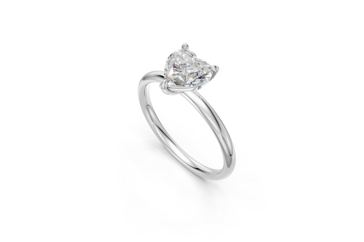 Heart-Cut Solitaire Ring