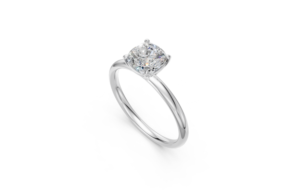 Cushion-Cut Solitaire Ring