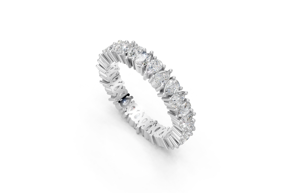 Pear-Cut Diamond Eternity Ring