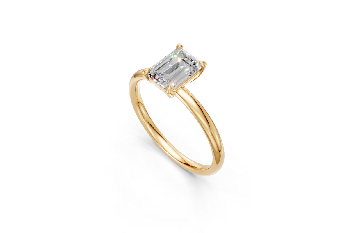 Emerald-Cut Solitaire Ring