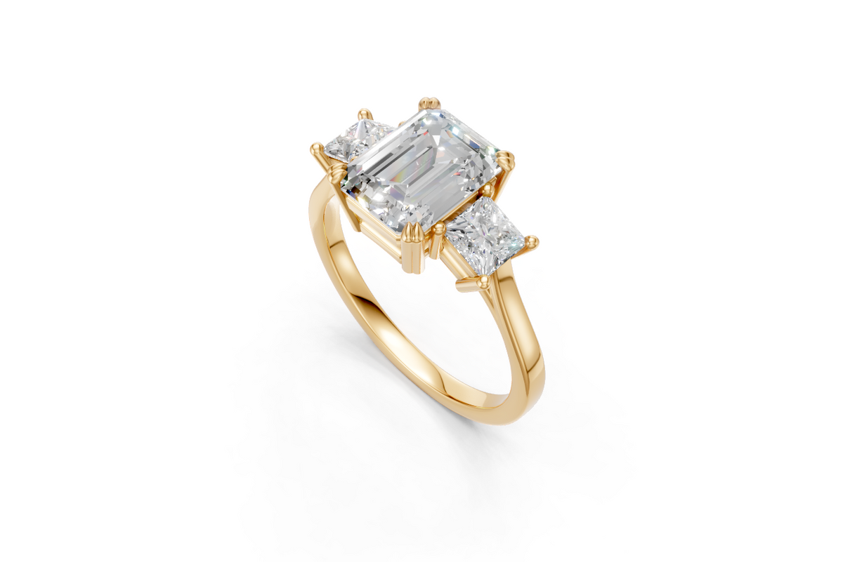 Emerald-Cut & Princess Trilogy Ring