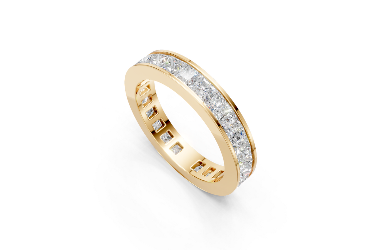 Channel-Set Princess Diamond Eternity Ring