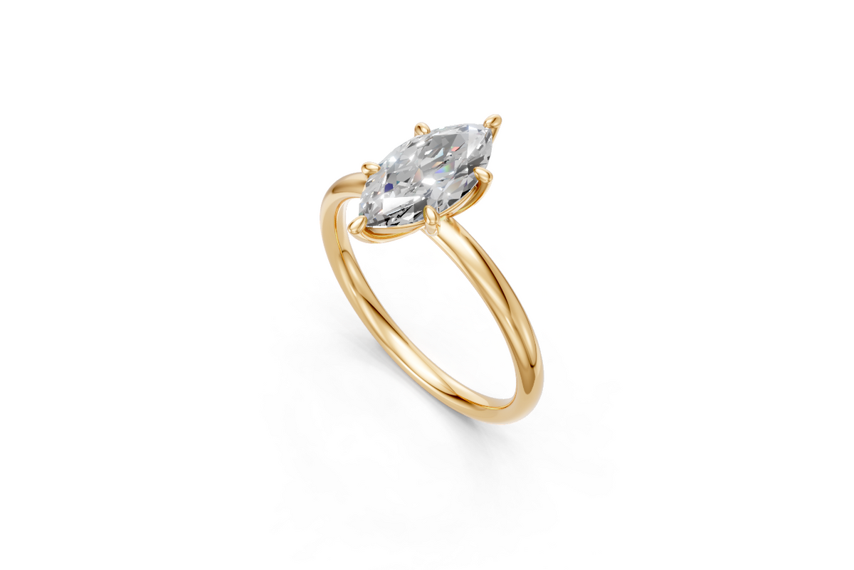 Marquise-Cut Solitaire Ring