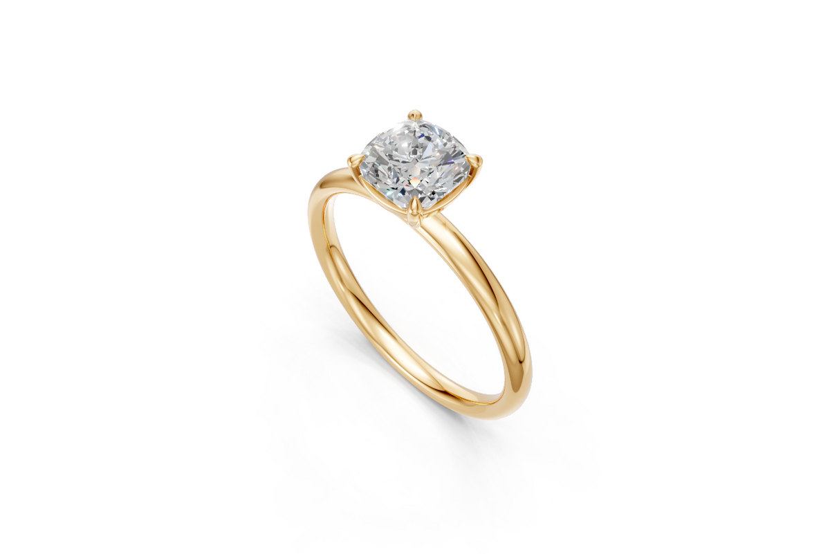 Cushion-Cut Solitaire Ring