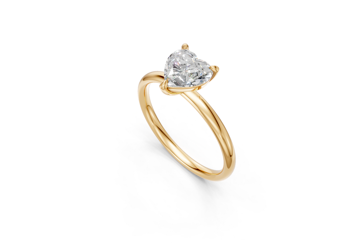 Heart-Cut Solitaire Ring