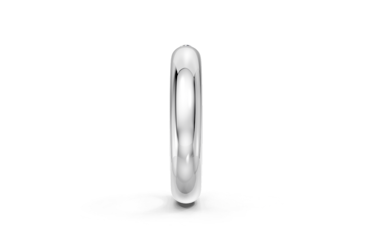 Men’s Single-Diamond Court Wedding Band