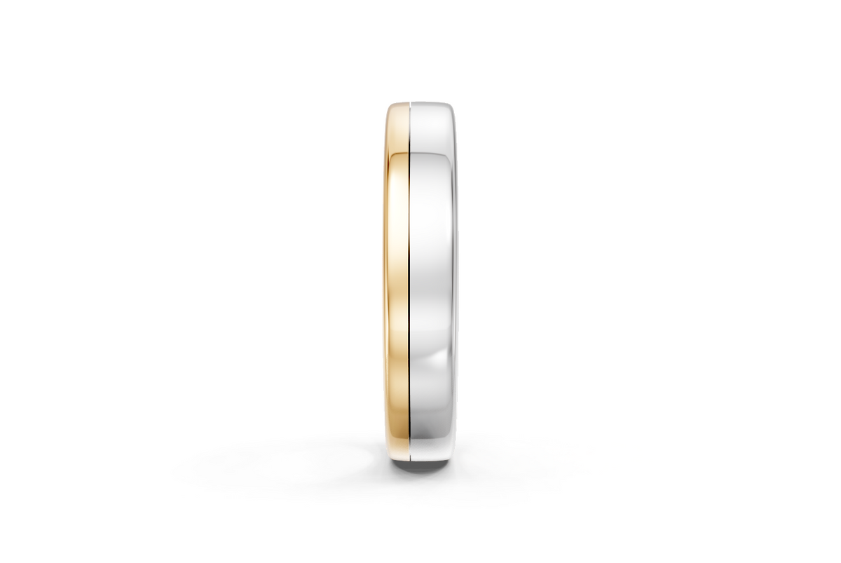 Men’s Two-Tone Yellow & White Gold Wedding Band