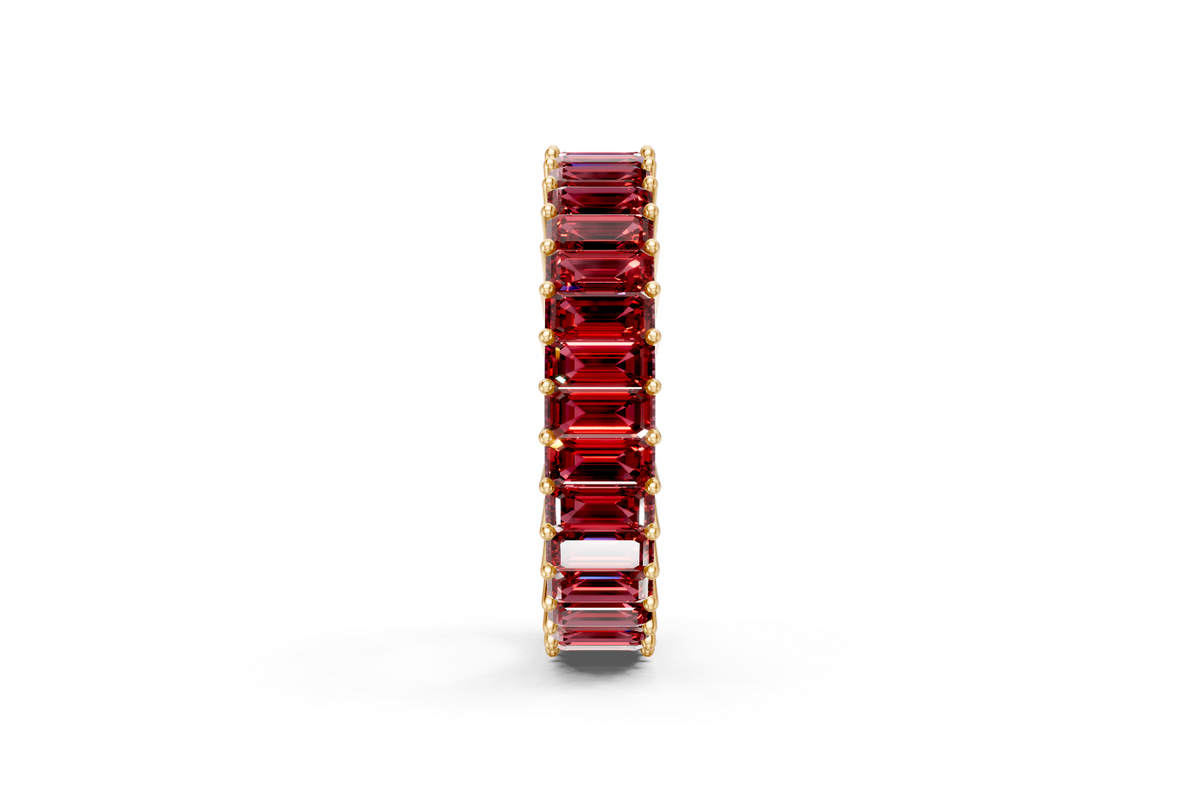 Emerald-Cut Ruby Eternity Ring