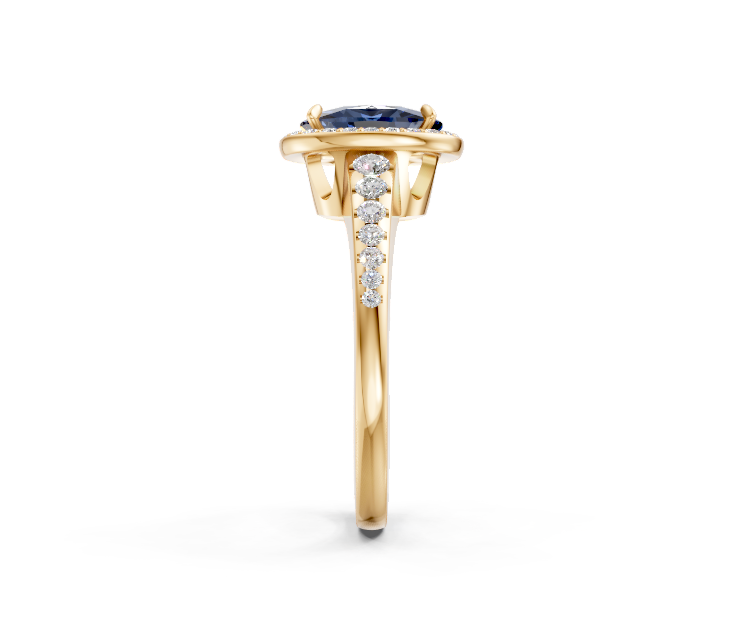 Cushion-Cut Sapphire Vintage Ring