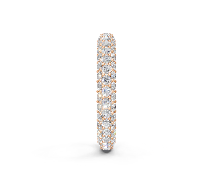 Pavé Set Round-Cut Diamonds Wedding Band