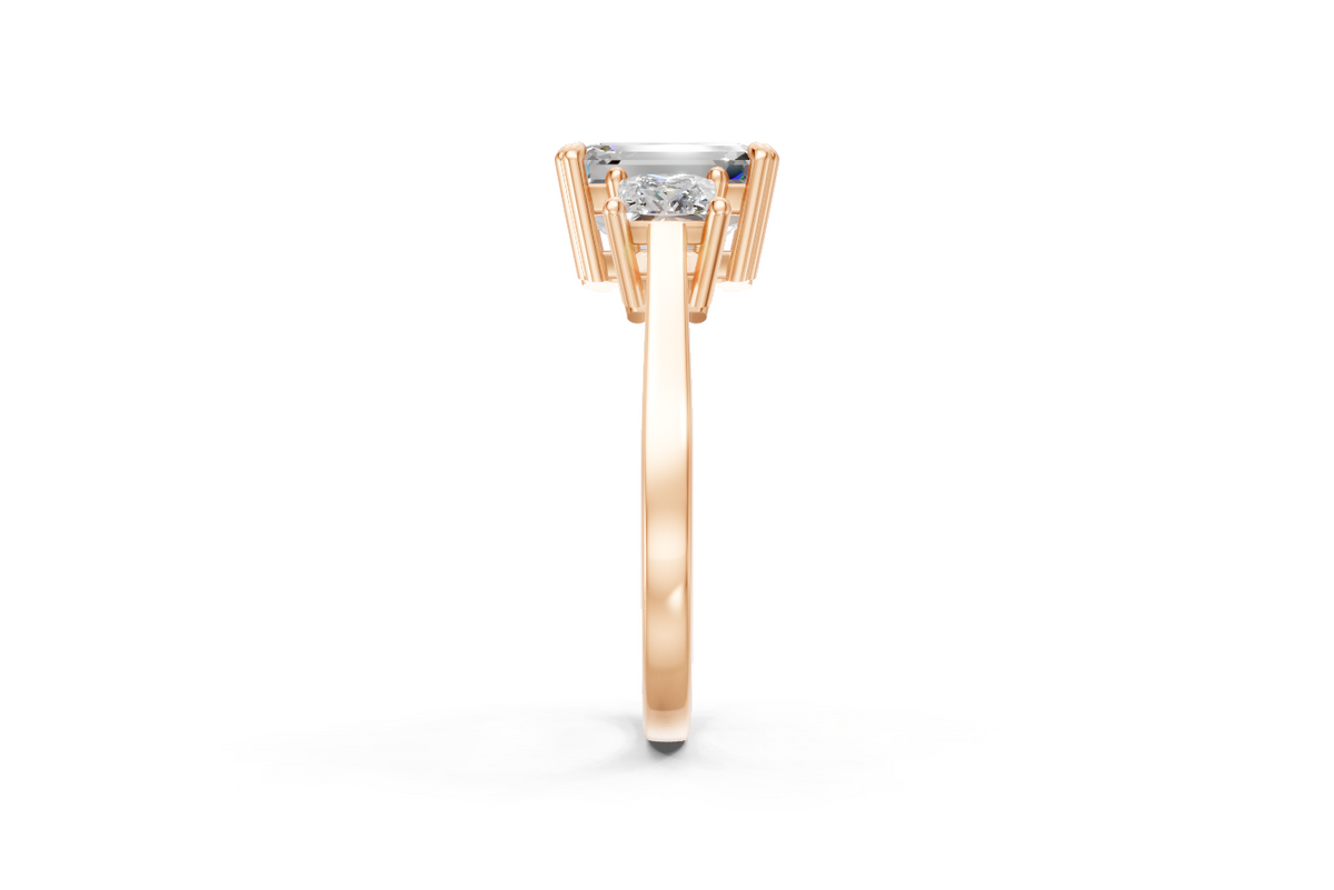 Emerald-Cut & Princess Trilogy Ring