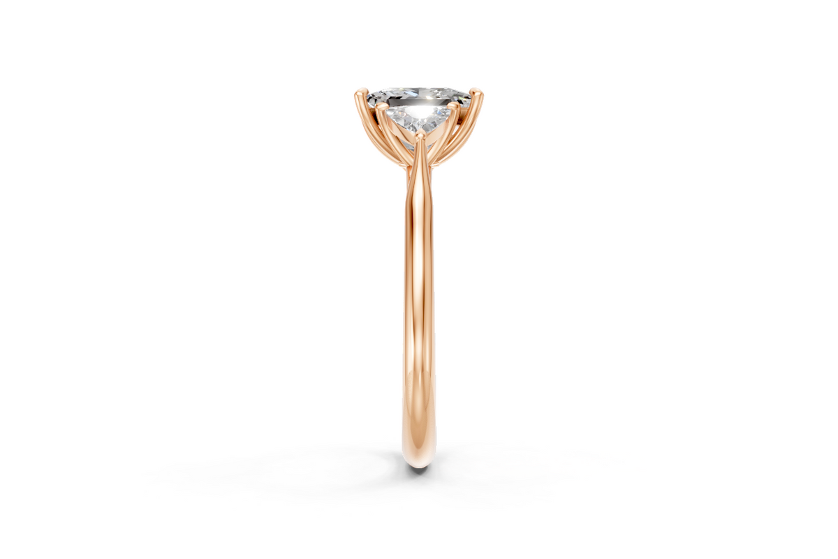 Princess-Cut & Trillion Trilogy Ring