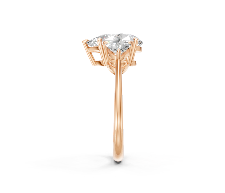 Pear-Cut Diamond & Trillion Trilogy Ring