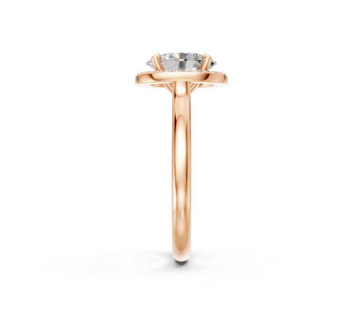 Oval-Cut Halo Diamond Ring