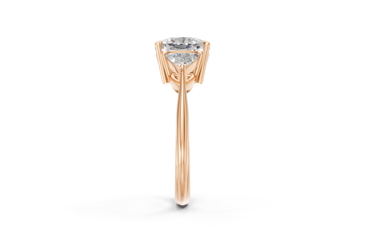 Cushion-Cut & Trillion Diamond Trilogy Ring