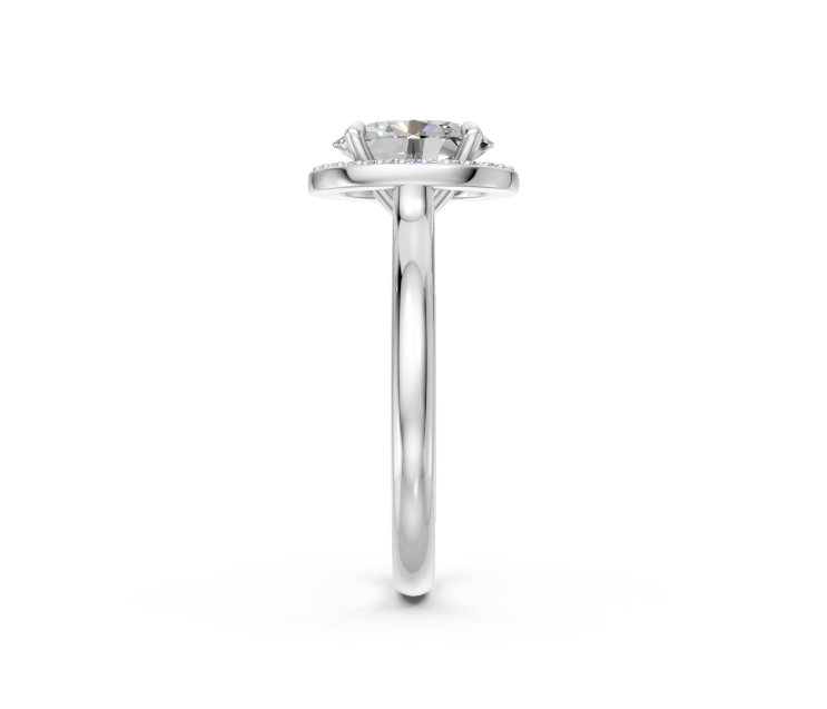 Oval-Cut Halo Diamond Ring