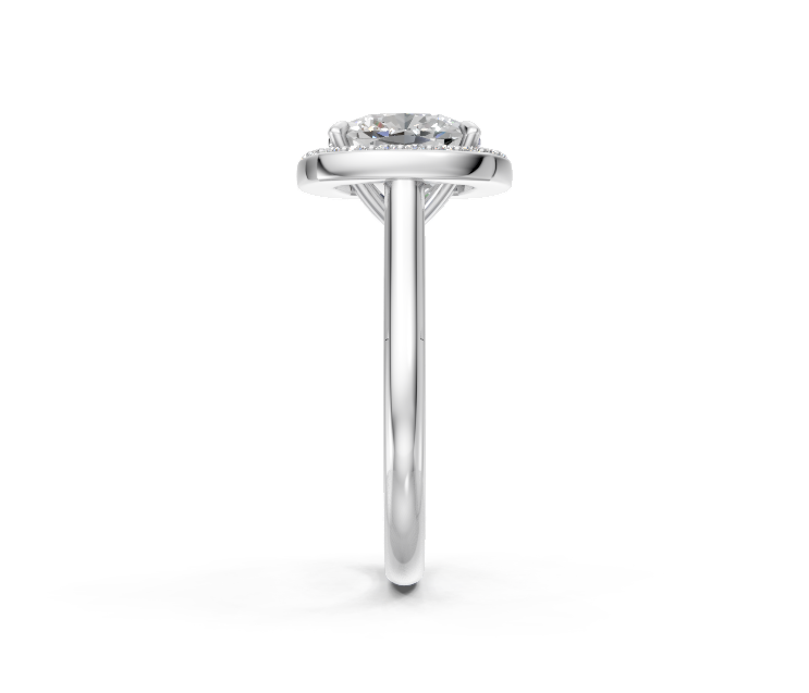 Cushion-Cut Halo Diamond Ring