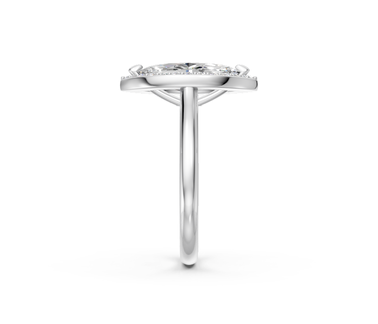 Marquise Halo Diamond Ring