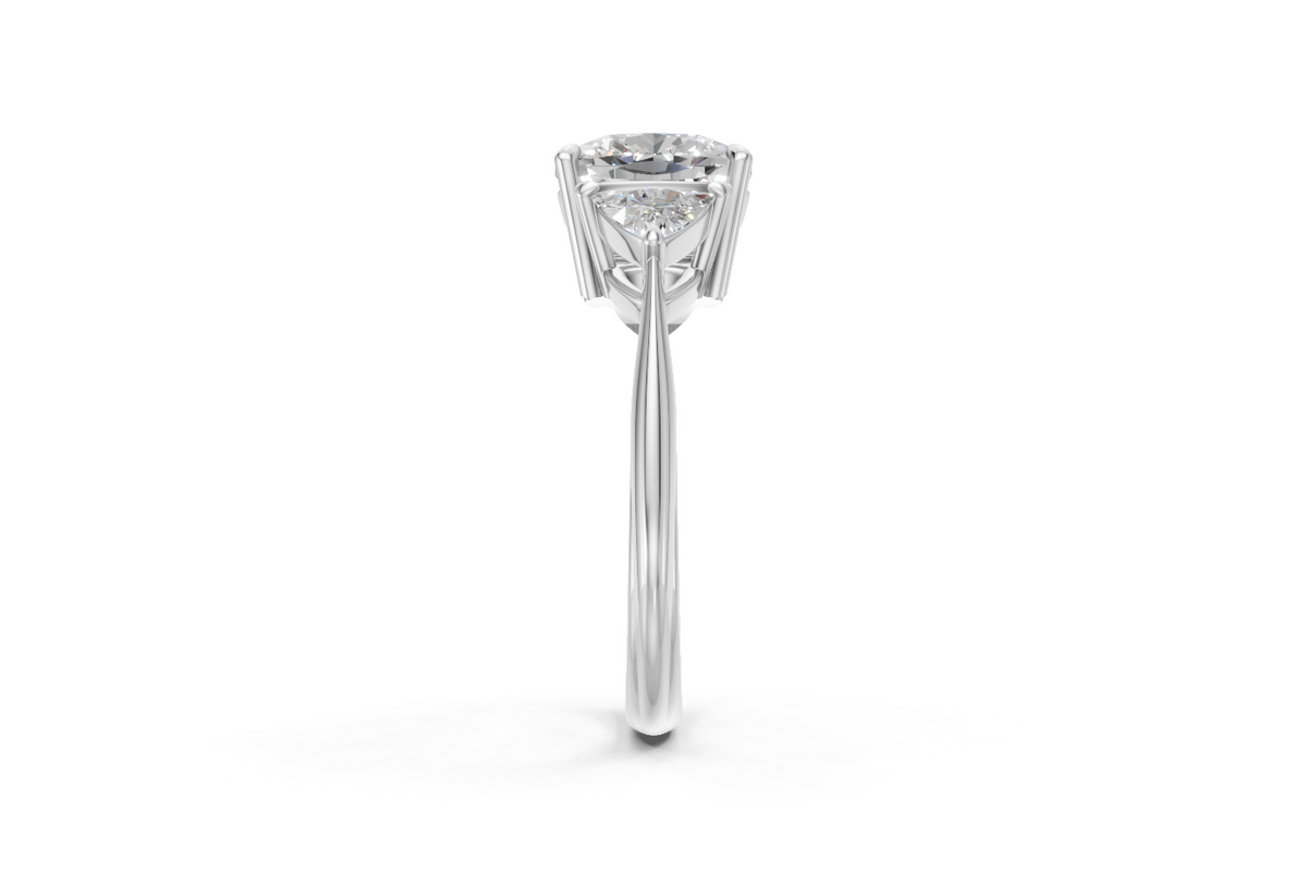 Cushion-Cut & Trillion Diamond Trilogy Ring