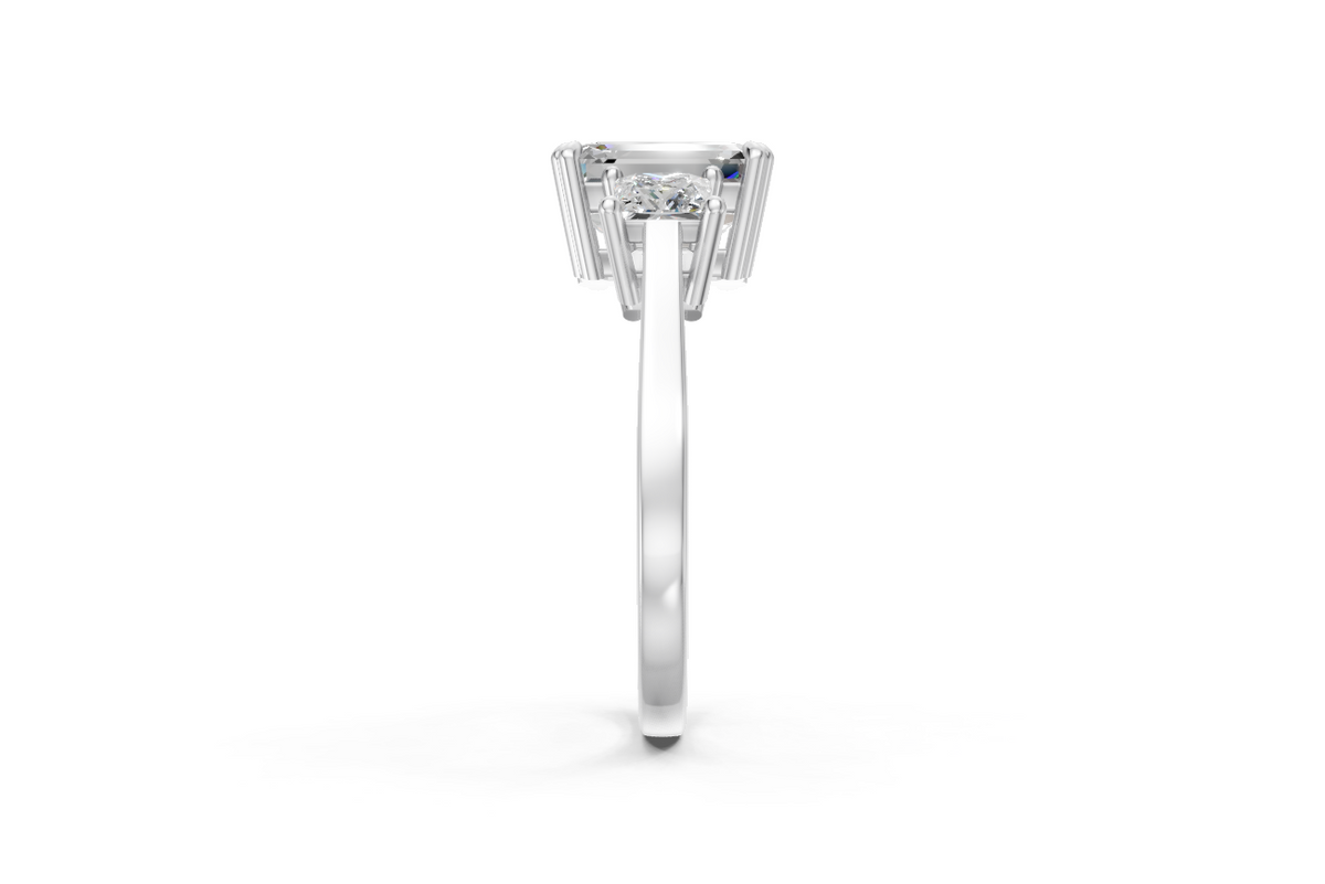 Emerald-Cut & Princess Trilogy Ring