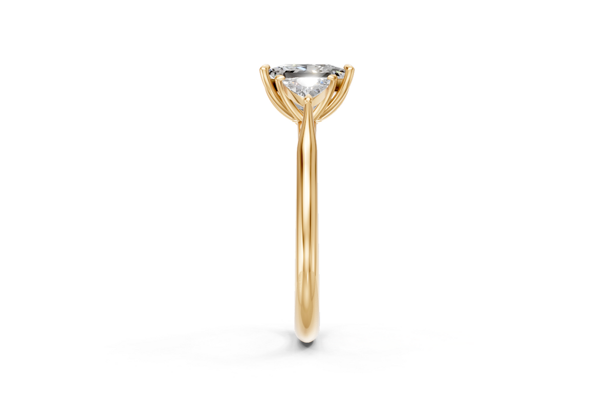 Princess-Cut & Trillion Trilogy Ring