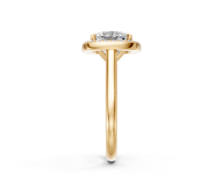 Cushion-Cut Halo Diamond Ring