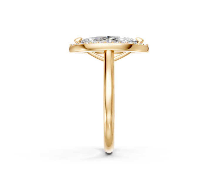 Marquise Halo Diamond Ring