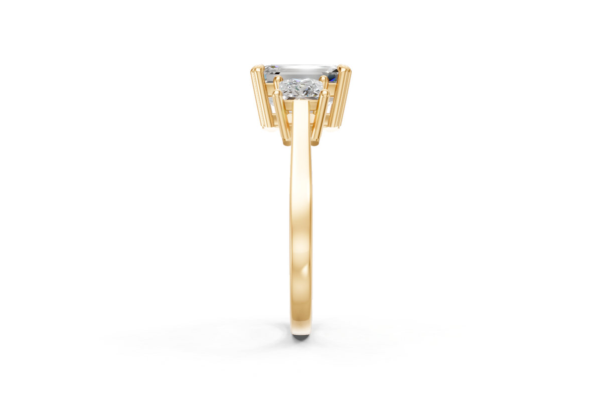 Emerald-Cut & Princess Trilogy Ring