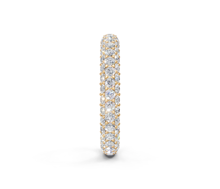 Pavé Set Round-Cut Diamonds Wedding Band