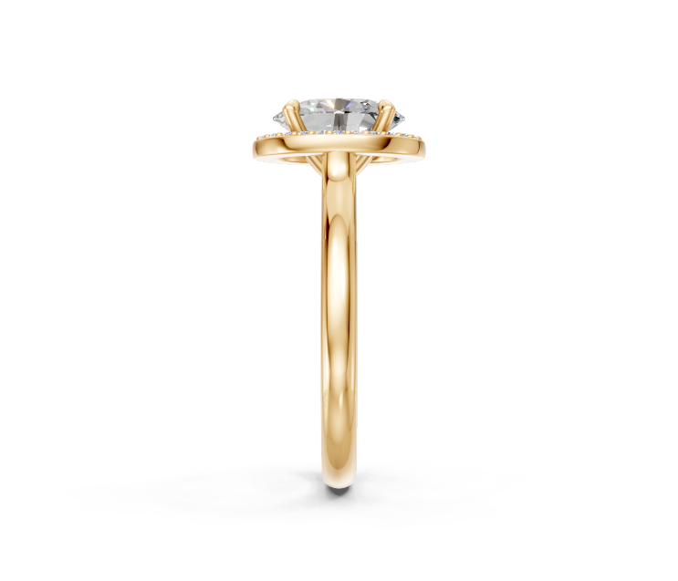 Oval-Cut Halo Diamond Ring