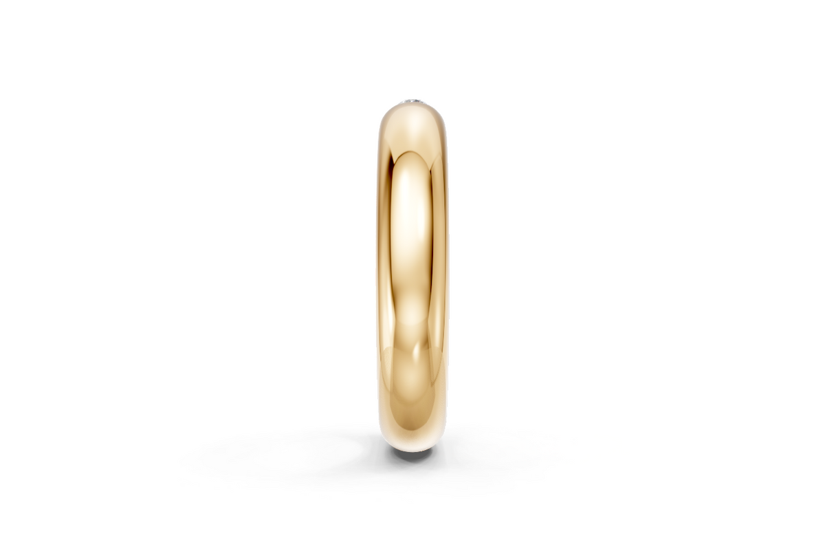 Men’s Single-Diamond Court Wedding Band