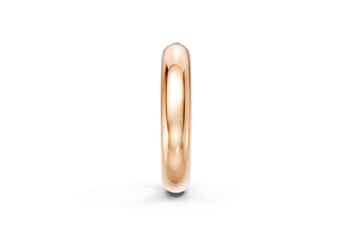 Men’s Single-Diamond Court Wedding Band