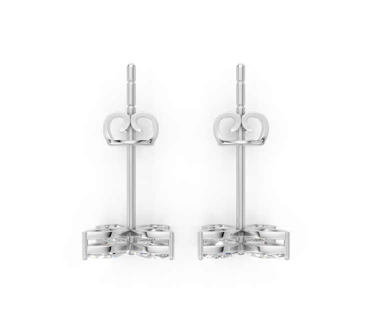 Marquise & Pear Butterfly Diamond Stud Earrings