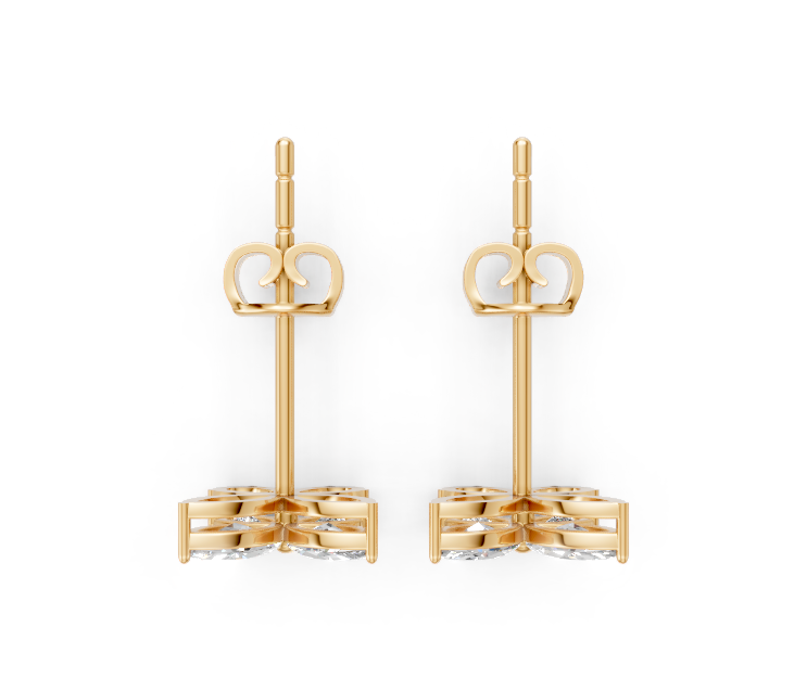 Marquise & Pear Butterfly Diamond Stud Earrings
