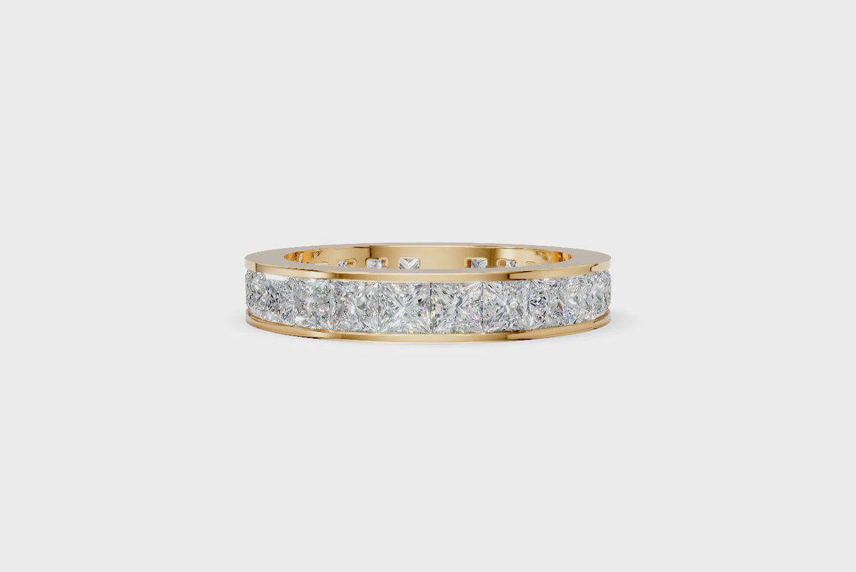 Channel-Set Princess Diamond Eternity Ring