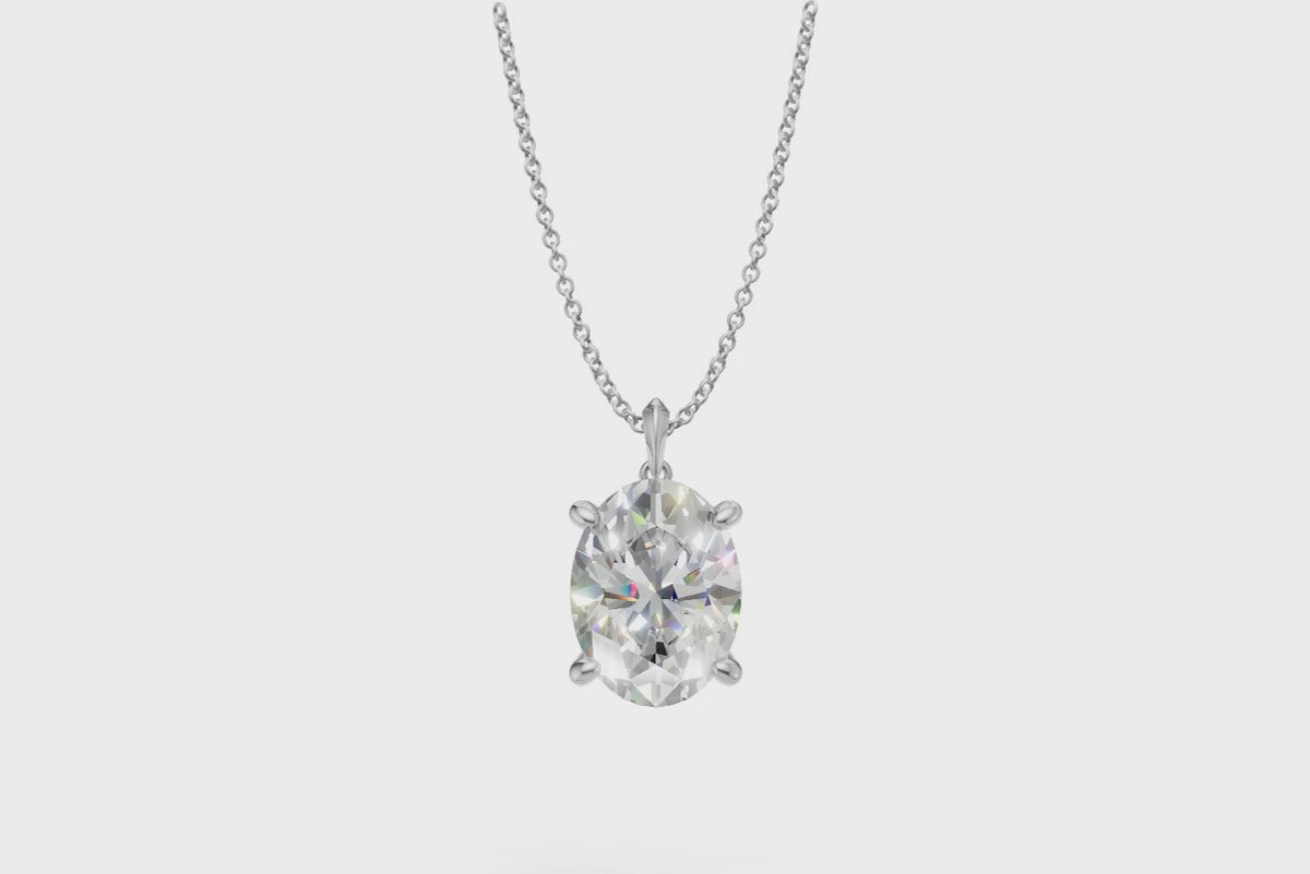 Oval Diamond Pendant