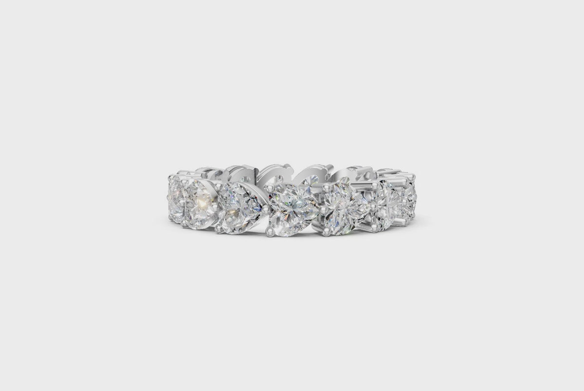 Heart-Shaped Diamond Eternity Ring