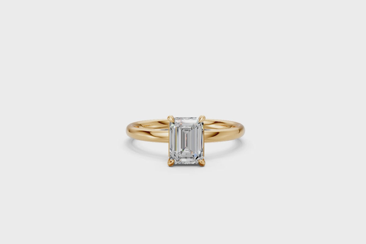 Emerald-Cut Solitaire Ring