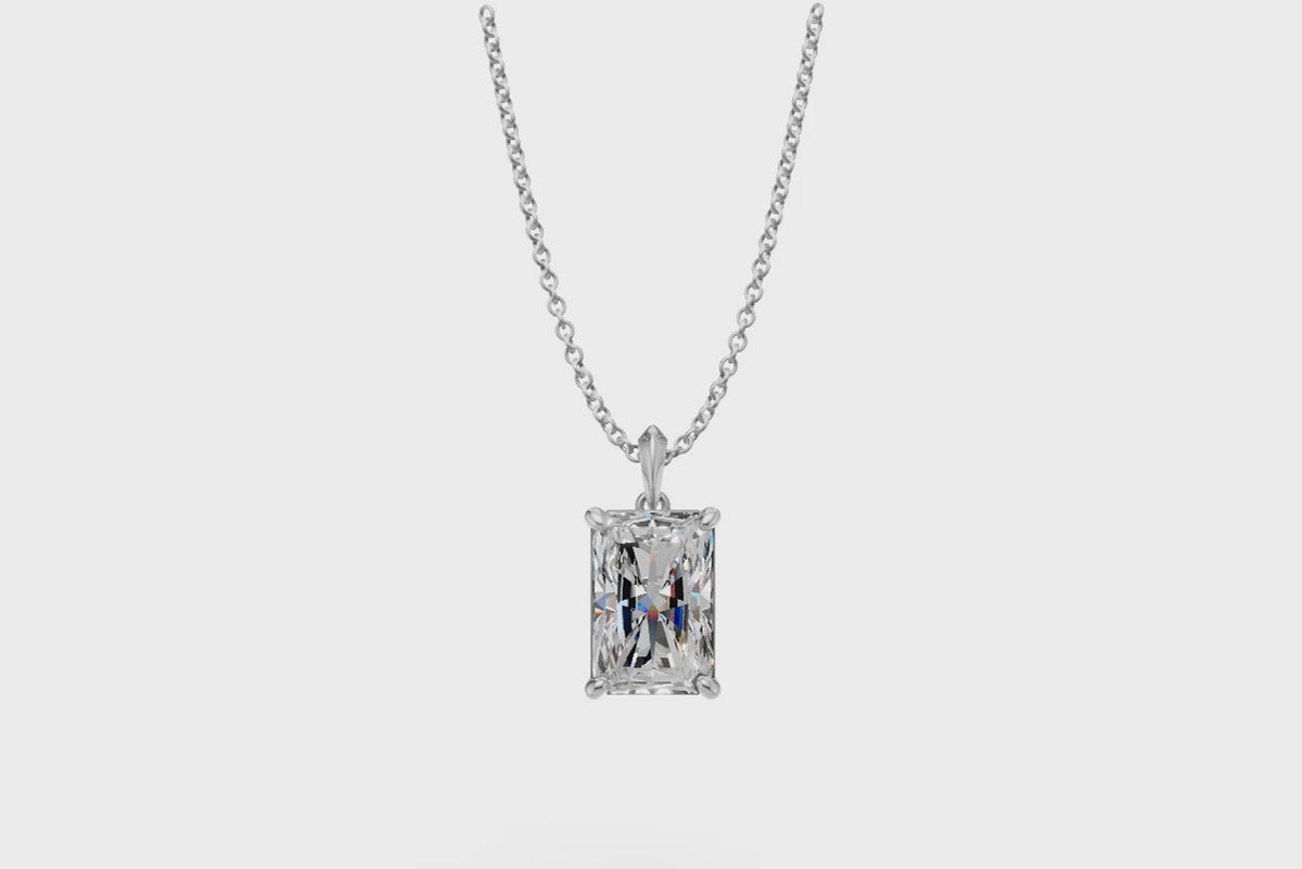 Cushion Diamond Solitaire Pendant