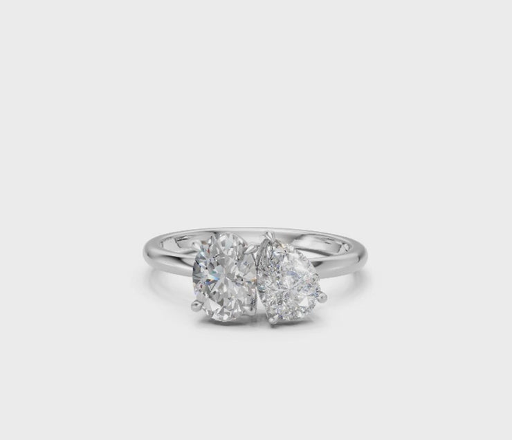 Oval & Pear Toi Et Moi Ring
