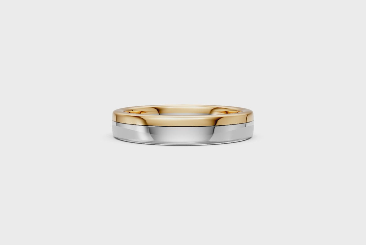 Men’s Two-Tone Yellow & White Gold Wedding Band