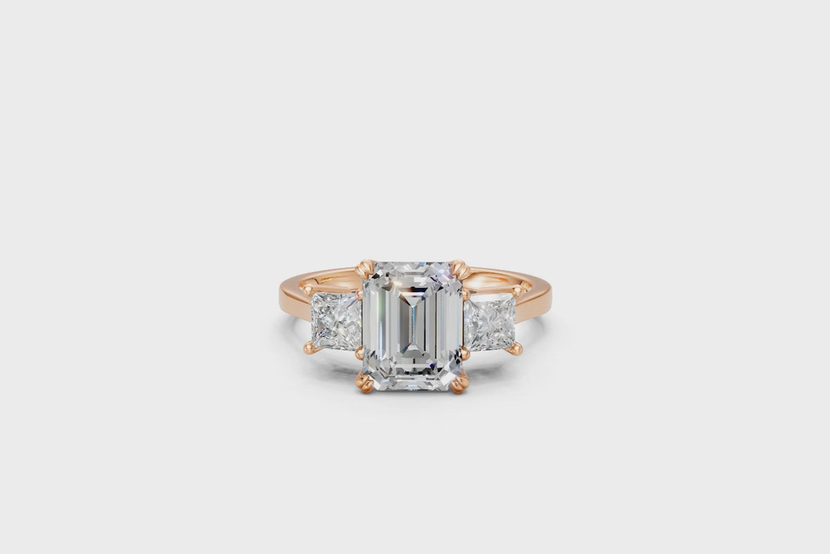 Emerald-Cut & Princess Trilogy Ring