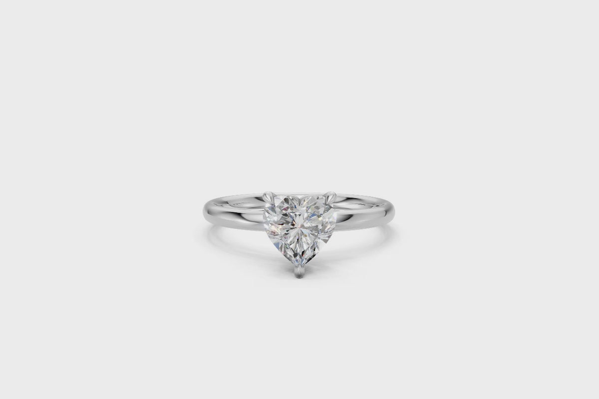 Heart-Cut Solitaire Ring