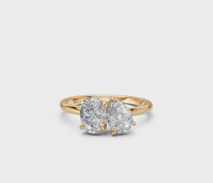 Oval & Pear Toi Et Moi Ring