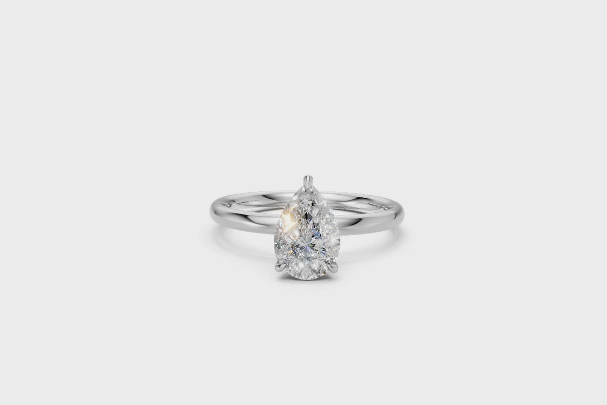 Pear-Cut Solitaire Ring