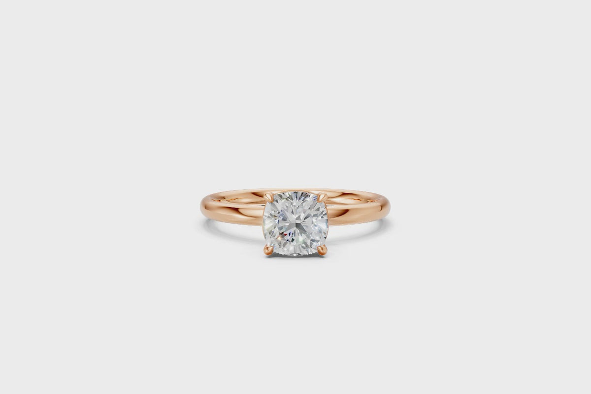 Cushion-Cut Solitaire Ring