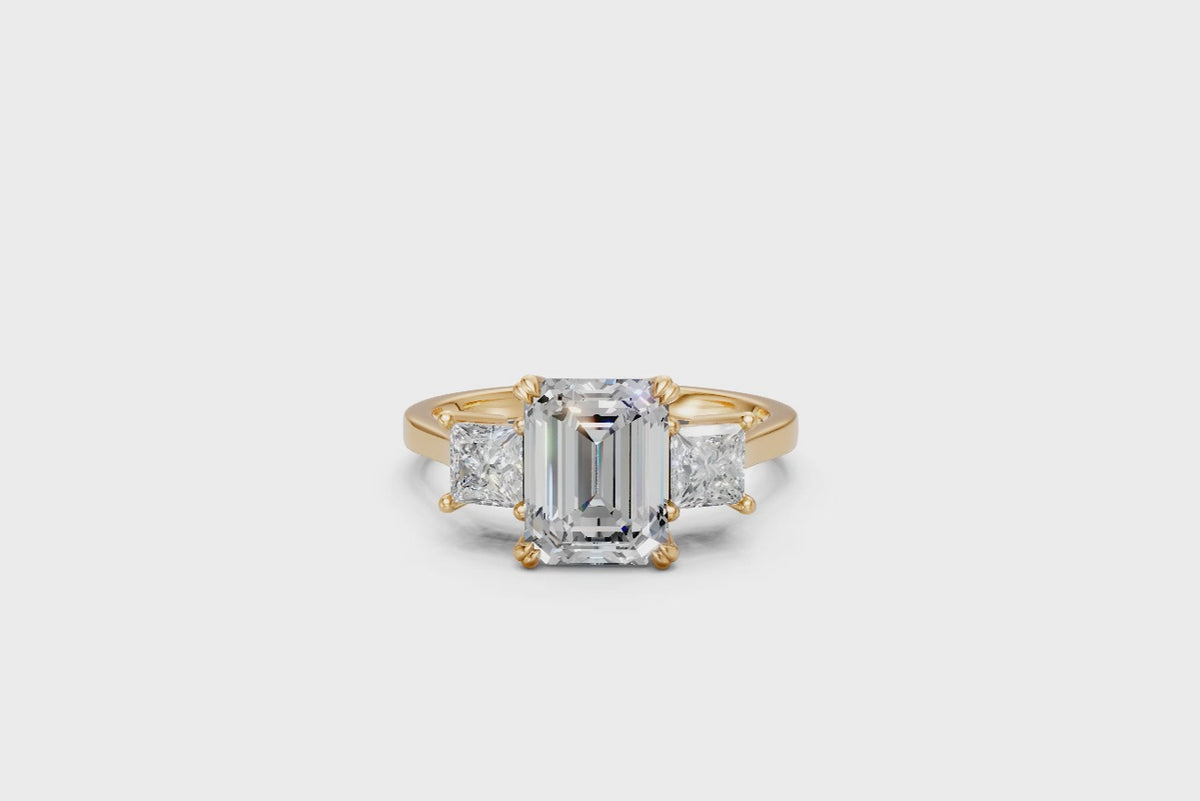 Emerald-Cut & Princess Trilogy Ring
