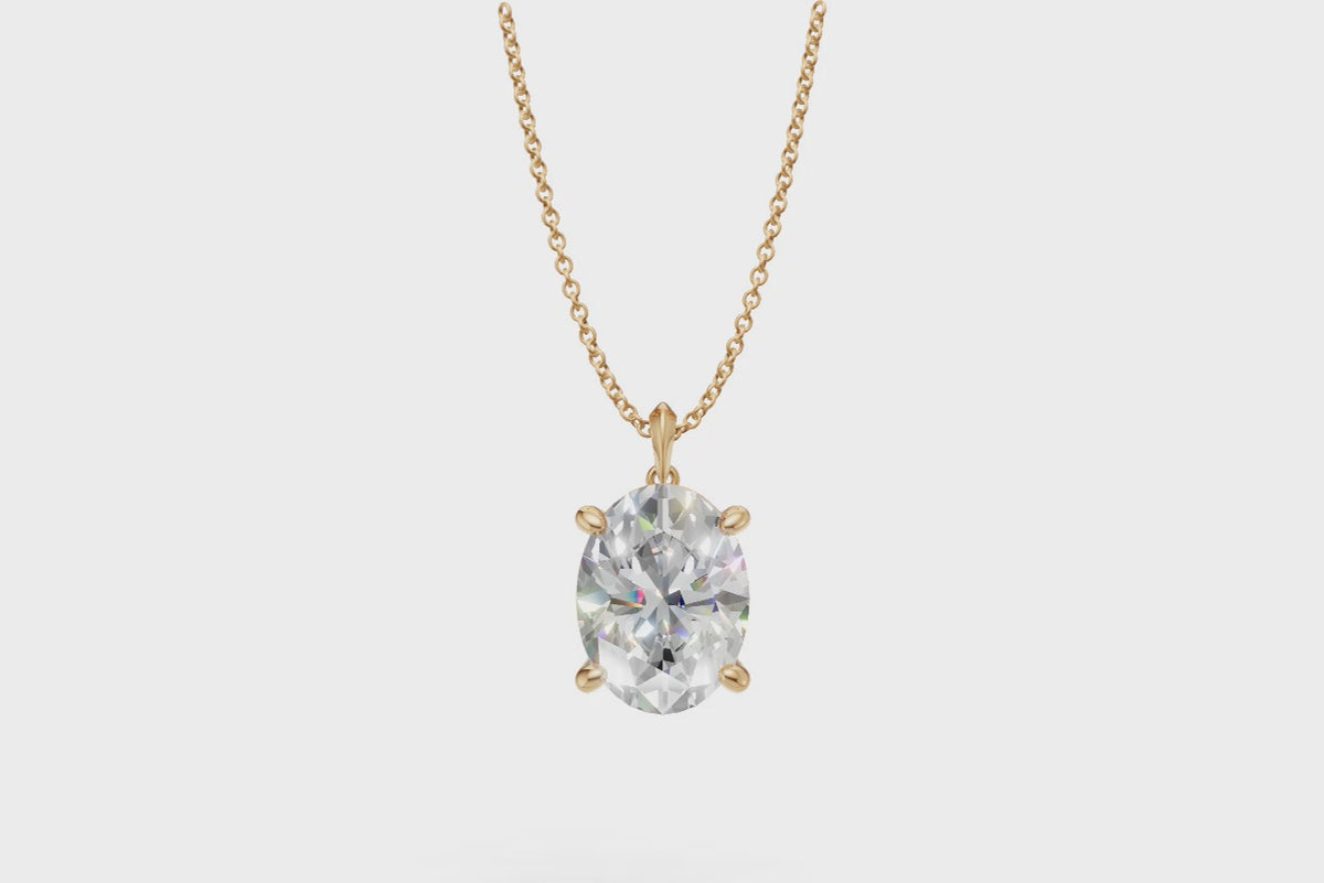 Oval Diamond Pendant