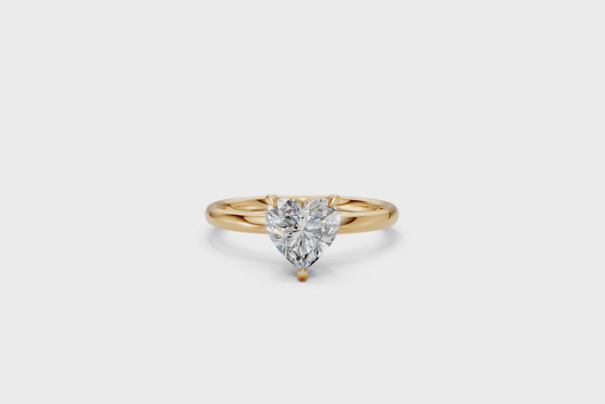 Heart-Cut Solitaire Ring